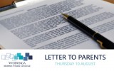 Letter to Parents – 10/08/2023